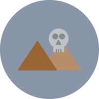 Skull Island Flat Circle Icon vector