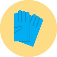 Hand Gloves Flat Circle Icon vector