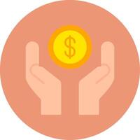 Charity Flat Circle Icon vector