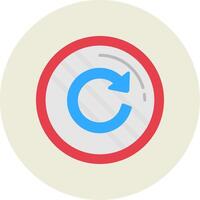 Reload Flat Circle Icon vector