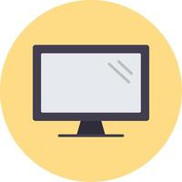 Computer Flat Circle Icon vector