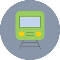 Rail Flat Circle Icon vector