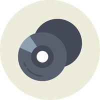 Compact Disk Flat Circle Icon vector