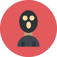 Balaclava Flat Circle Icon vector