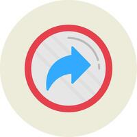 Forward Flat Circle Icon vector