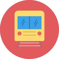 Train Flat Circle Icon vector