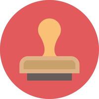 Stamp Flat Circle Icon vector