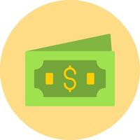 Money Flat Circle Icon vector