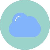 nube plano circulo icono vector