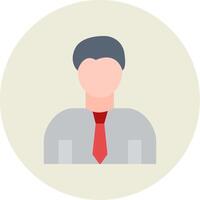 Office Worker Flat Circle Icon vector