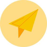 Paper Plane Flat Circle Icon vector