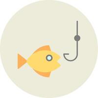 Fishing Flat Circle Icon vector