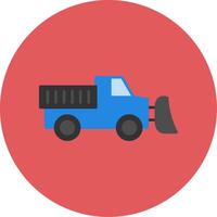 Plow Flat Circle Icon vector