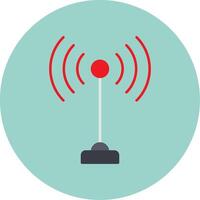 Antena Flat Circle Icon vector