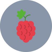 Raspberries Flat Circle Icon vector