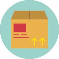 Delivery Box Flat Circle Icon vector