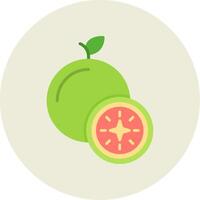 Guava Flat Circle Icon vector