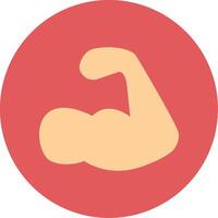 Strength Flat Circle Icon vector