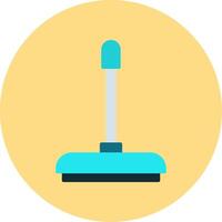 Floor Wiper Flat Circle Icon vector