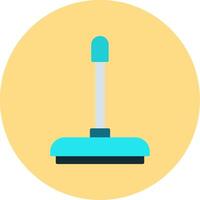 Floor Wiper Flat Circle Icon vector