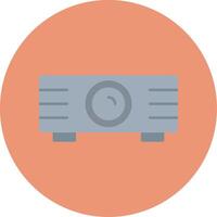 Projector Flat Circle Icon vector