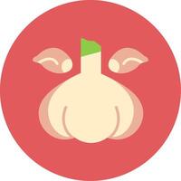 Garlic Flat Circle Icon vector