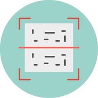 Qr Code Flat Circle Icon vector