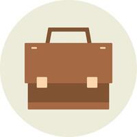 Suitcase Flat Circle Icon vector