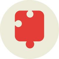 Jigsaw Flat Circle Icon vector