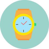 Stylish Watch Flat Circle Icon vector