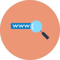 Keyword Search Flat Circle Icon vector