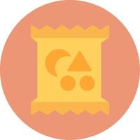 Snack Flat Circle Icon vector