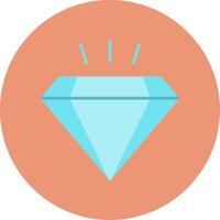 Diamond Flat Circle Icon vector