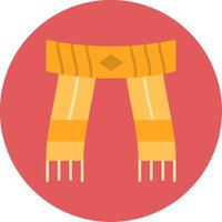 Scarf Flat Circle Icon vector