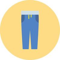 Trousers Flat Circle Icon vector