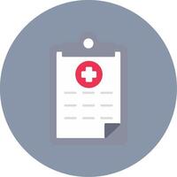 Medical Report Flat Circle Icon vector