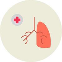 Pulmonology Flat Circle Icon vector