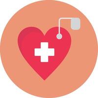 Cardiology Flat Circle Icon vector