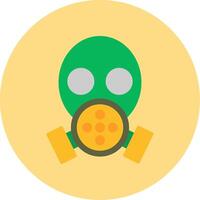 Gas Mask Flat Circle Icon vector