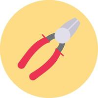 Wire Cutters Flat Circle Icon vector