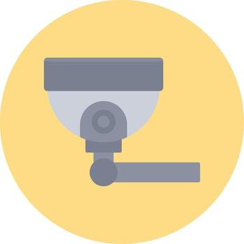 seguridad cámara plano circulo icono vector