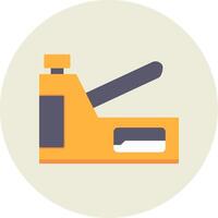 Staple Gun Flat Circle Icon vector