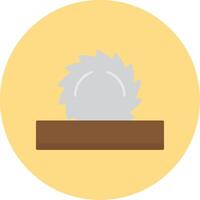 Circular Saw Flat Circle Icon vector