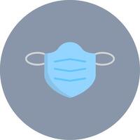 Surgical Mask Flat Circle Icon vector