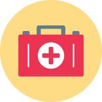 Medical Kit Flat Circle Icon vector