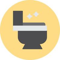 Toilet Flat Circle Icon vector