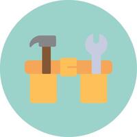 Work Belt Flat Circle Icon vector