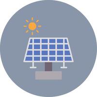 Solar Panel Flat Circle Icon vector