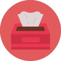 Tissue Box Flat Circle Icon vector