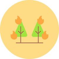 Wildfire Flat Circle Icon vector